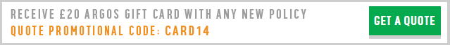 Receive £20 Argos gift card with any new policy - quote promotional code: CARD14