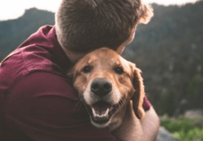 A man and his dog